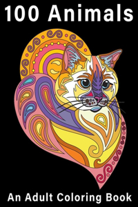 100 Animals An Adult Coloring Book