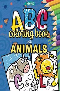 ABC coloring book with animals