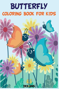 Butterfly Coloring Book for Kids 45 Designs