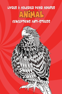 Livres à colorier pour adultes - Conceptions anti-stress - Animal