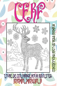 Livre de coloriage pour adultes - Conceptions anti-stress Animaux - Animal Mandala - Cerf