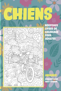 Nouveaux livres de coloriage pour adultes - Conceptions anti-stress - Animaux - Chiens