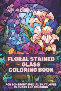 Floral Stained Glass Coloring Book