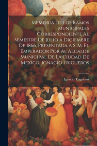 Memoria De Los Ramos Municipales Correspondiente Al Semestre De Julio a Diciembre De 1866, Presentada a S. M. El Emperador Por Al Alcalde Municipal De La Ciudad De Mexico, Ignacio Trigueros
