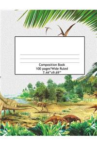 Composition Book Wide Ruled 100 Pages (7.44 x 9.69)