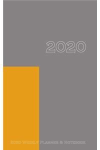 Grey and Orange 2020 Weekly Planner & Notebook