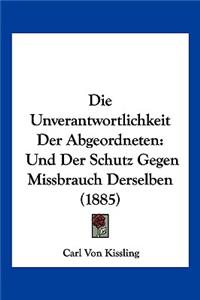 Unverantwortlichkeit Der Abgeordneten