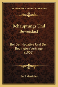 Behauptungs Und Beweislast