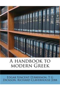 A Handbook to Modern Greek