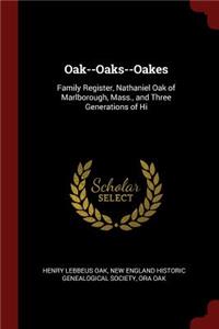 Oak--Oaks--Oakes