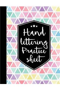 Hand Lettering Practice Sheet: 160 Pages Hand Lettering & Calligraphy Practicing