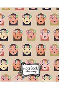 Notebook Hawai Girl Pattern