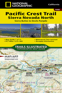 Pacific Crest Trail: Sierra Nevada North Map [sierra Buttes To Devil's Postpile]