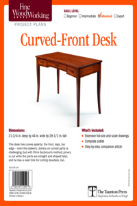 Fine Woodworking's Curved-Front Desk Plan