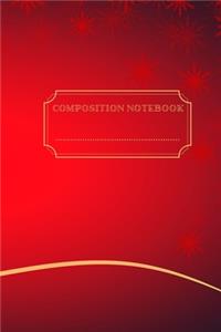 Composition Notebook: : Christmas Tree Backdrop Red White - 6 x 9 - 120 pages - College-Ruled (Notebook, Journal ... )