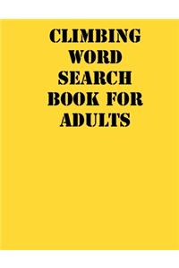 Climbing Word Search Book For Adults