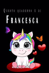 Questo quaderno è di Francesca