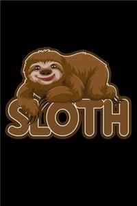 Sloth lying on a Sloth Sign