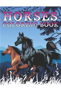 Horses Coloring Book