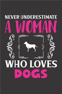 Never Underestimate A Woman Who Loves Dogs