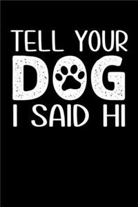 Tell Your Dog I Sad Hi