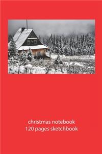 christmas notebook 120 pages sketchbook