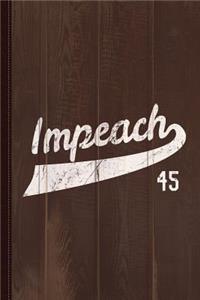 Vintage Impeach 45 Jersey Journal Notebook