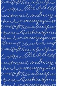 Journal Notebook Scribbly Writing White and Blue
