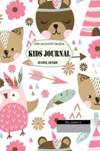 Kids Journal: Children Lined Journal With Drawing Boxes 6 x 9 inch, 120 pages: Composition Blank Book. Primary Writing Journal for Kid. Creative Story Tablet Draw