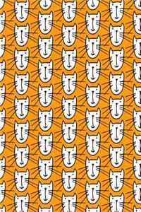 Journal Notebook For Cat Lovers Smiley Cats Pattern 5
