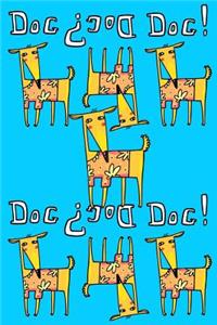 Journal Notebook For Dog Lovers, Orange Dogs in a Row 1