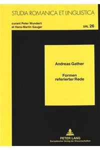 Formen Referierter Rede
