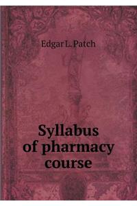 Syllabus of Pharmacy Course