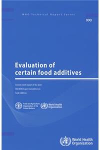 Evaluation of Certain Food Additives