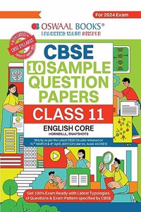 Oswaal CBSE Sample Question Papers Class 11 English Core Book (For 2024 Exams ) | 2023-24