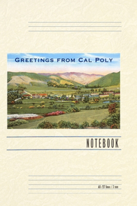 Vintage Lined Notebook Greetings from Cal Poly, San Luis Obispo