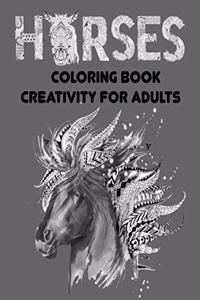 horses coloring book creativity for adults