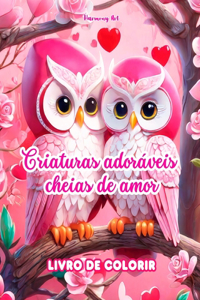 Criaturas adoráveis cheias de amor Livro de colorir Fonte de criatividade infinita Ideal para o Dia dos Namorados