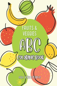 Fruits & Veggies ABC Coloring Book for Kids