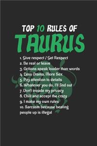 Top 10 Rules Of Taurus
