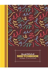 Amiesk Notebook - Sketch Book - 140 pages (7.44 x 9.69 inch)