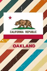 California Republic Oakland: 6x9 Inch 100 Pages Lined Journal / Notebook