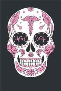 Pink Sugar Skull Caduceus Journal/ Notebook