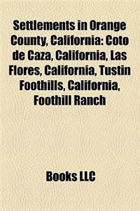 Settlements in Orange County, California