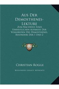 Aus Der Demosthenes-Lekture