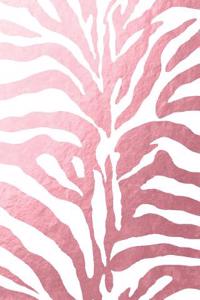 Faux Rose Gold Foil Zebra Stripes Notebook