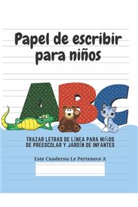 Papel de escribir para niños