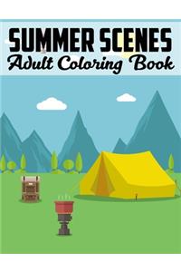 Summer Scenes Adult Coloring Book