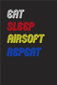 Eat Sleep airsoft Repeat Notebook Fan Sport Gift