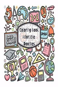 Coloring Book Adorable Doodles